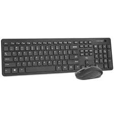 Wireless Keyboard and Mouse Combo - Standard Office PC Keyboard and Optical W...