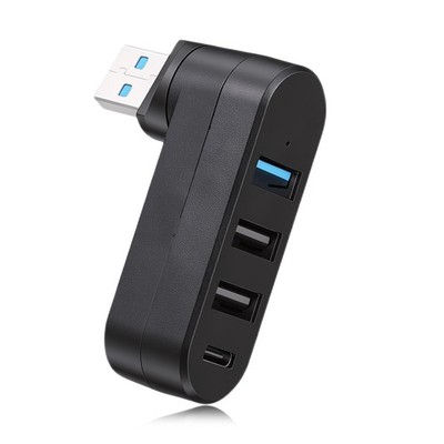 4 Ports USB Hub for Car [90°/180° Rotatable], USB3.0 Hub with 1 USB 3.0 Port,...