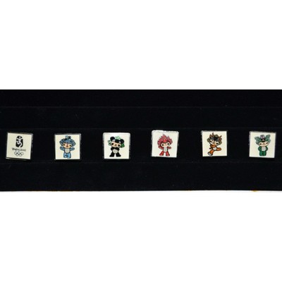 Lot De 6 Pin's Mascottes JO Pékin 2008 - Beibei, Jingjing, Huanhuan, Yingying, Nini