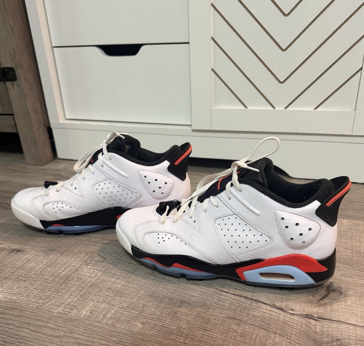 Size 11 Nike Air Jordan Retro Golf Shoes Low White Infrared