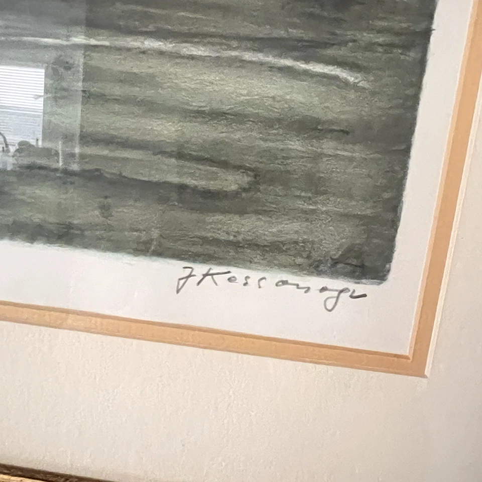 Joseph Kossonogi Acuarela Abstracta de Orquesta Sinfónica Impresión Enmarcada y Enmarañada Foto 2 de 4