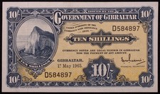 Gibraltar 10 Shillings 1965 - P-17 (N2904-36A) - BA-M