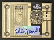 2005 Timeless Treasures HOF Materials Sig Jersey Number Auto /6 Stan Musial
