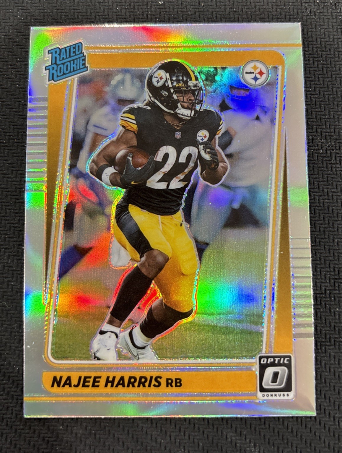 2021 Panini Donruss Optic Najee Harris Holo Silver Rookie Prizm #213 Pittsburgh