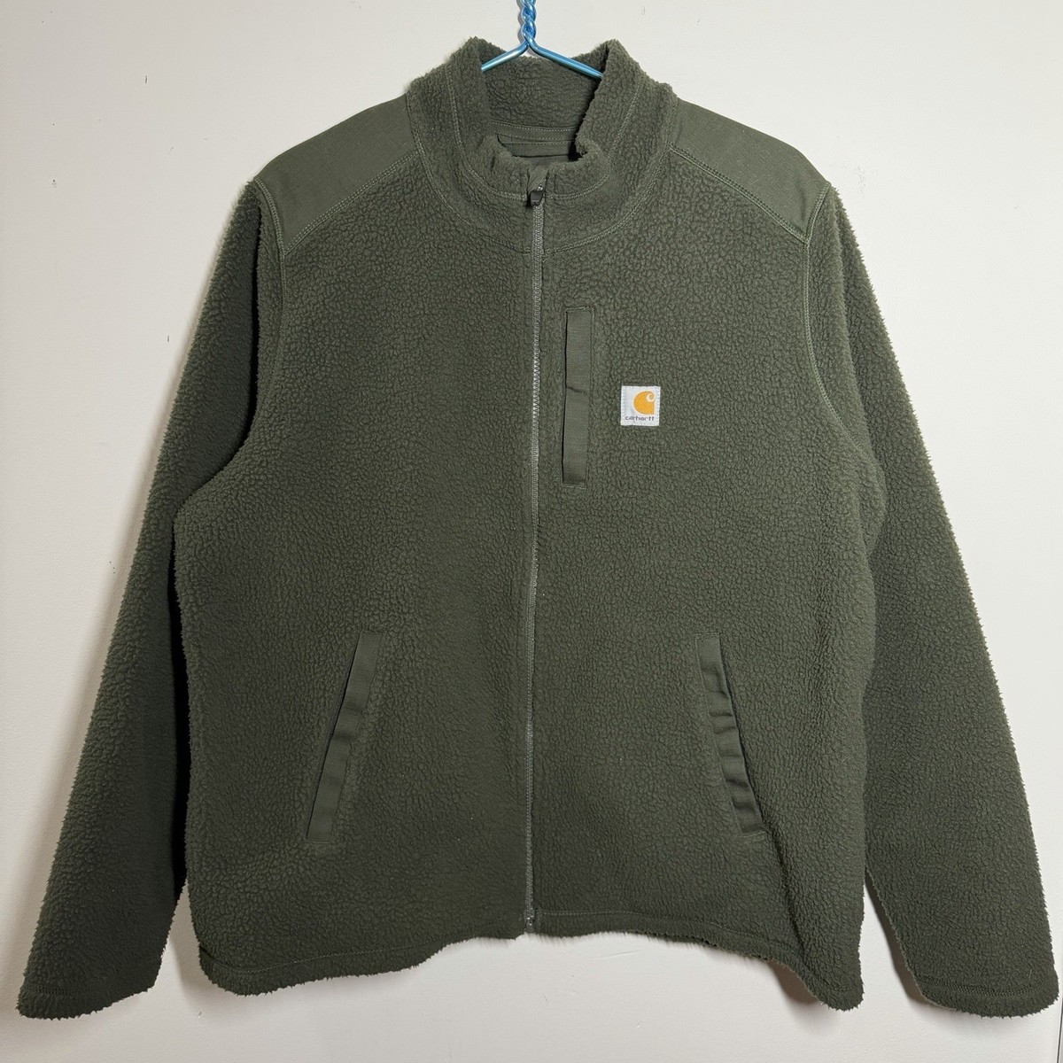 Carhartt Olive Womens 2XL Full Zip Patch Elbow Relaxed Fit Yorklyn 