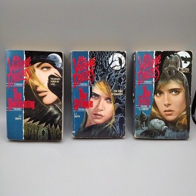 Vintage The Vampire Diaries Paperback Set Trilogy Books 1-3 Lot L.J. Smith VTG