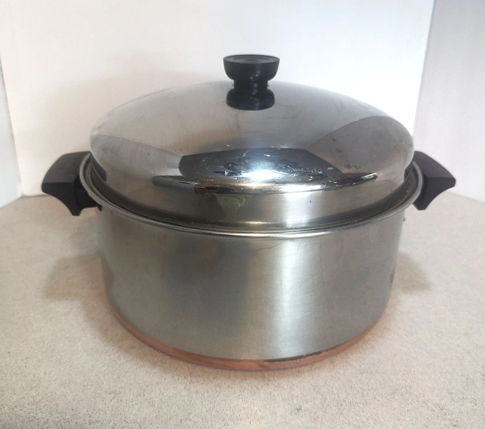 Revere Ware Copper Bottom 6 Qt. Stock Pot Dutch Oven w Domed Lid Clinton, IL