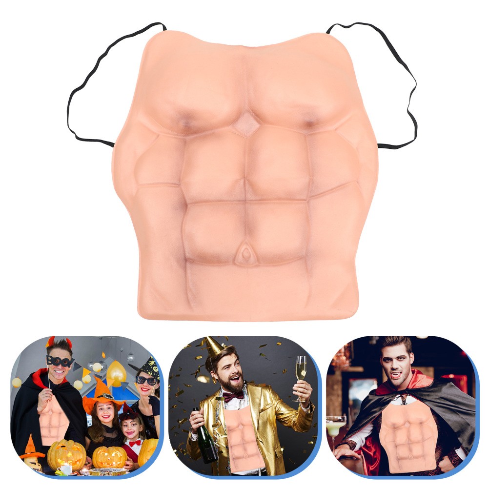 Hombres Torso Cosplau Disfraz Accesorio Juegos con disfraces Halloween Músculos falsos
