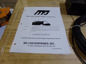 MFJ-1621,ANTENNA, PORTABLE ANTENNA, 10M THRU 40M WITH MANUAL