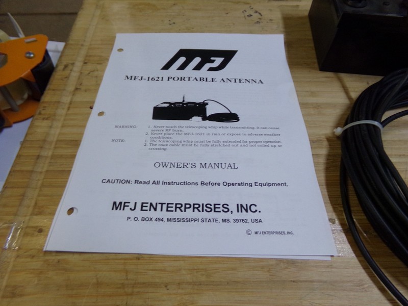 MFJ-1621,ANTENNA, PORTABLE ANTENNA, 10M THRU 40M WITH MANUAL