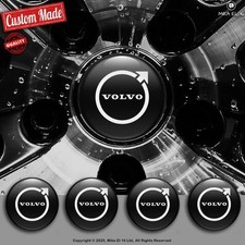Volvo Decals Set Of 4 3d Gel Silicone Center Wheel Caps Stickers