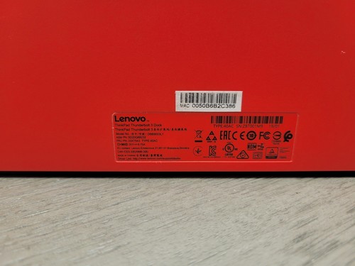 Lenovo ThinkPad 3 Dock 03X7543, 40AC *No Adapter Or Cables* Model# DBB9003L1 - Picture 3 of 23