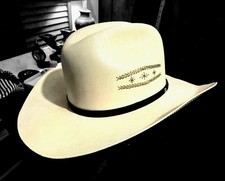 Westerstone Cream Colored Straw Cowboy Hat. USA Size 7 1/2