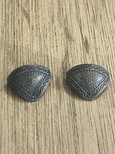 Pair Of Vintage Metal Design Shoe Cover Buttons