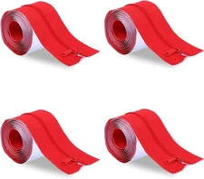 4 Rolls Heavy Duty Zipper for Dust Barriers 7 ft x 3 Inch Tape red 