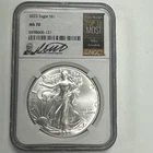 2023 $1 American Silver Eagle NGC MS70 Signed Miles Standish.