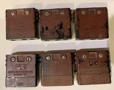 UNION E11417 Three Pin Stage Lighting Female Connectors Lot Of 6 20a 125v