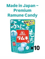 10 unidades Morinaga Nama Ramune Soda Caramelo Textura Suave y Masticable 27 g Hecho en Japón NUEVO