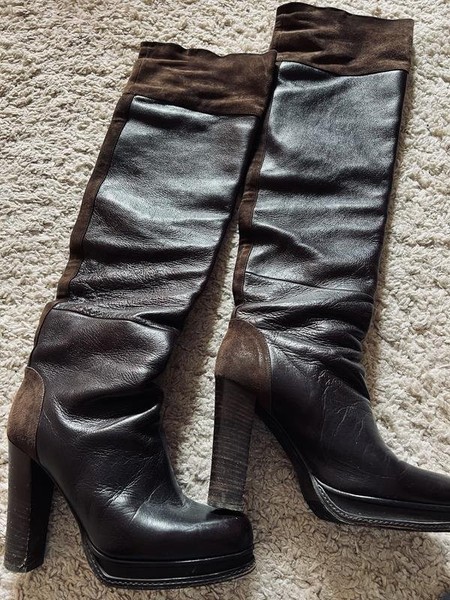 Women Dolce & Gabbana Boots Brown Suede 38