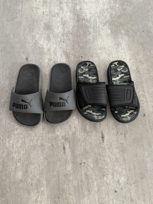 Set of 2 Boys Slider Sandals Size 12 Kids PUMA and More Good Preowned Condition