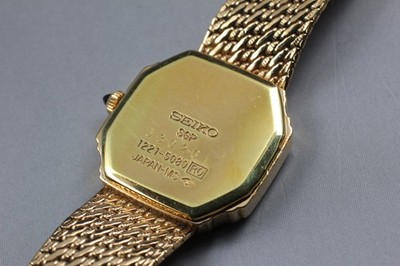 Vintage 1985 Seiko Exceline 1221-5080 1P Diamond Gold Quartz