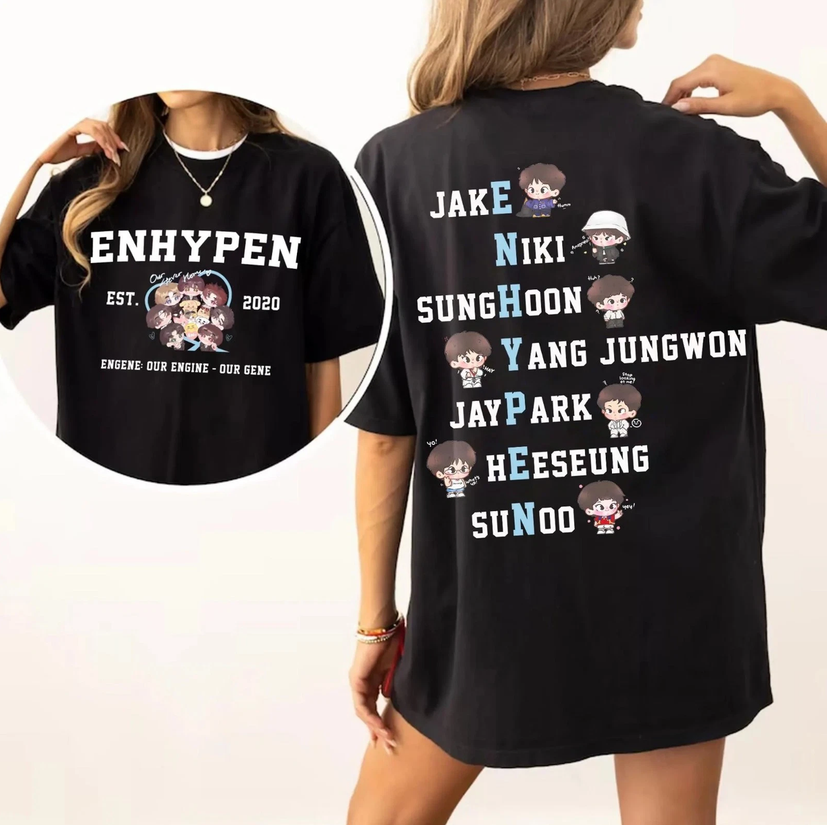 Enhypen Walk the Line World Tour 2025 Gif For Fan Unisex T