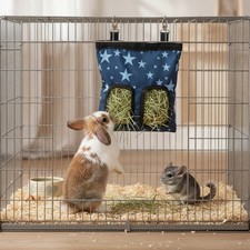 Charming Stars Hanging Guinea Pig Hay Feeder - Space-Saving & Bite-Resistant