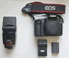 Canon EOS 20D 8.2MP Digital SLR Camera and Shoe Mount Flash