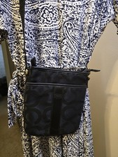Coach Black Signature Canvas and Leather Crossbody Bag