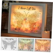 Sympathy Gift LED Memorial Shadow Box Memorial Gifts for I Never Left You White