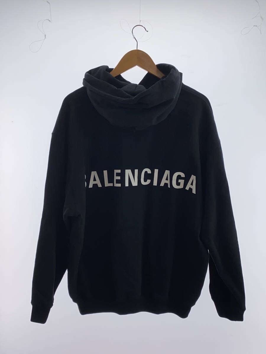 BALENCIAGA Hoodie 17AW Back Logo XL Cotton Black 508184 Used BALENCIAGA Hoodie 17AW Back Logo XL Cotton Black 508184 Used