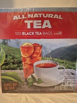 TE NEGRO PURE BLACK TEA 100 Bags '' Energy, Alertness,  Stress,  Energia''