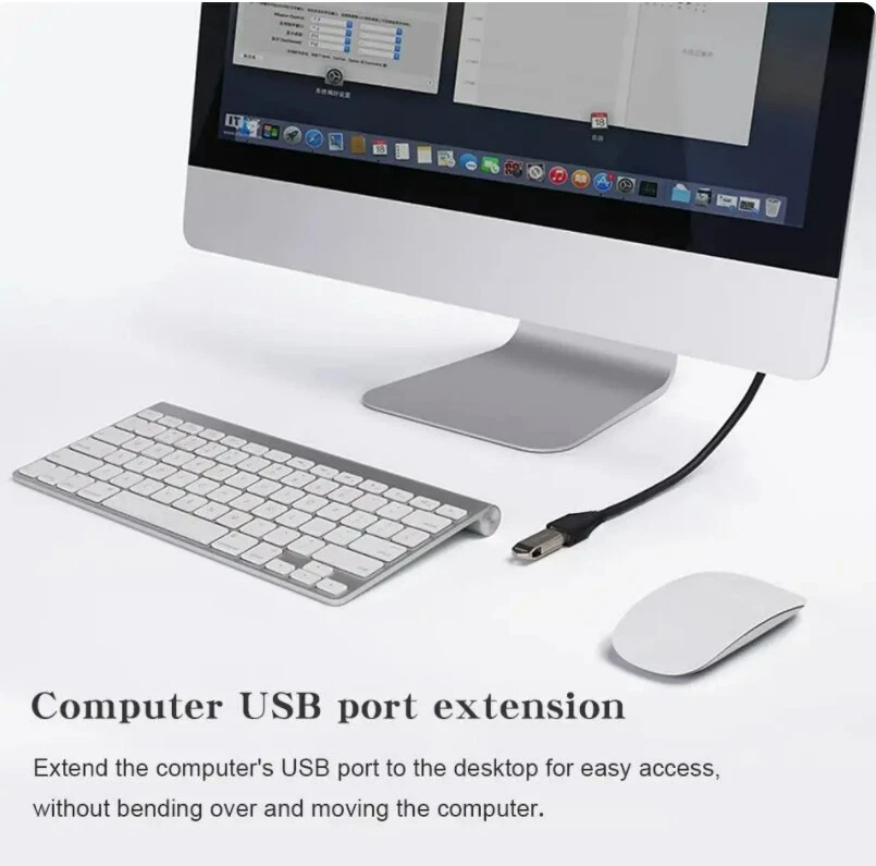 High-Speed USB-USB Extension Cable USB 2.0 Adapter Extender Cord Male/Female LOT - Image 3 of 4