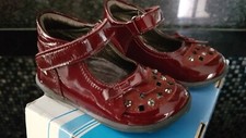 FALCOTTO Burgundy Patent Mary Jane Shoes, UK Infant 3.5 / EU 20 - NEW - £55