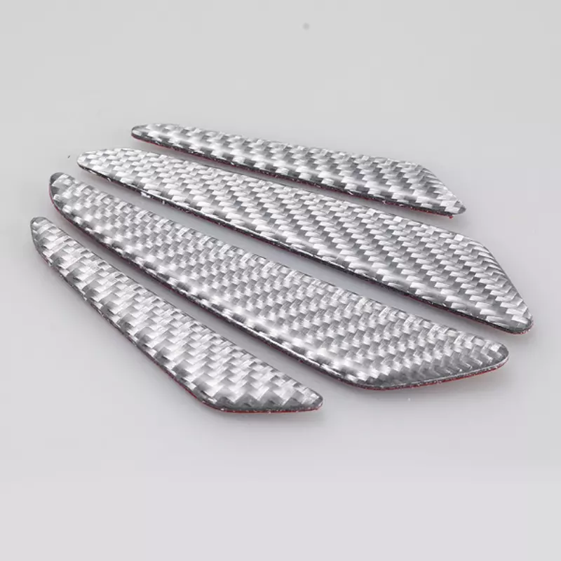 4Pcs Carbon Fiber Design Door Anti-collision Rubber Strips