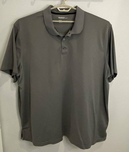 Reebok Mens Gray Golf Polo Shirt Short 