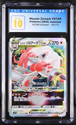 CGC Graded 10 Pristine Hisuian Zoroark VSTAR 129/172 Universe