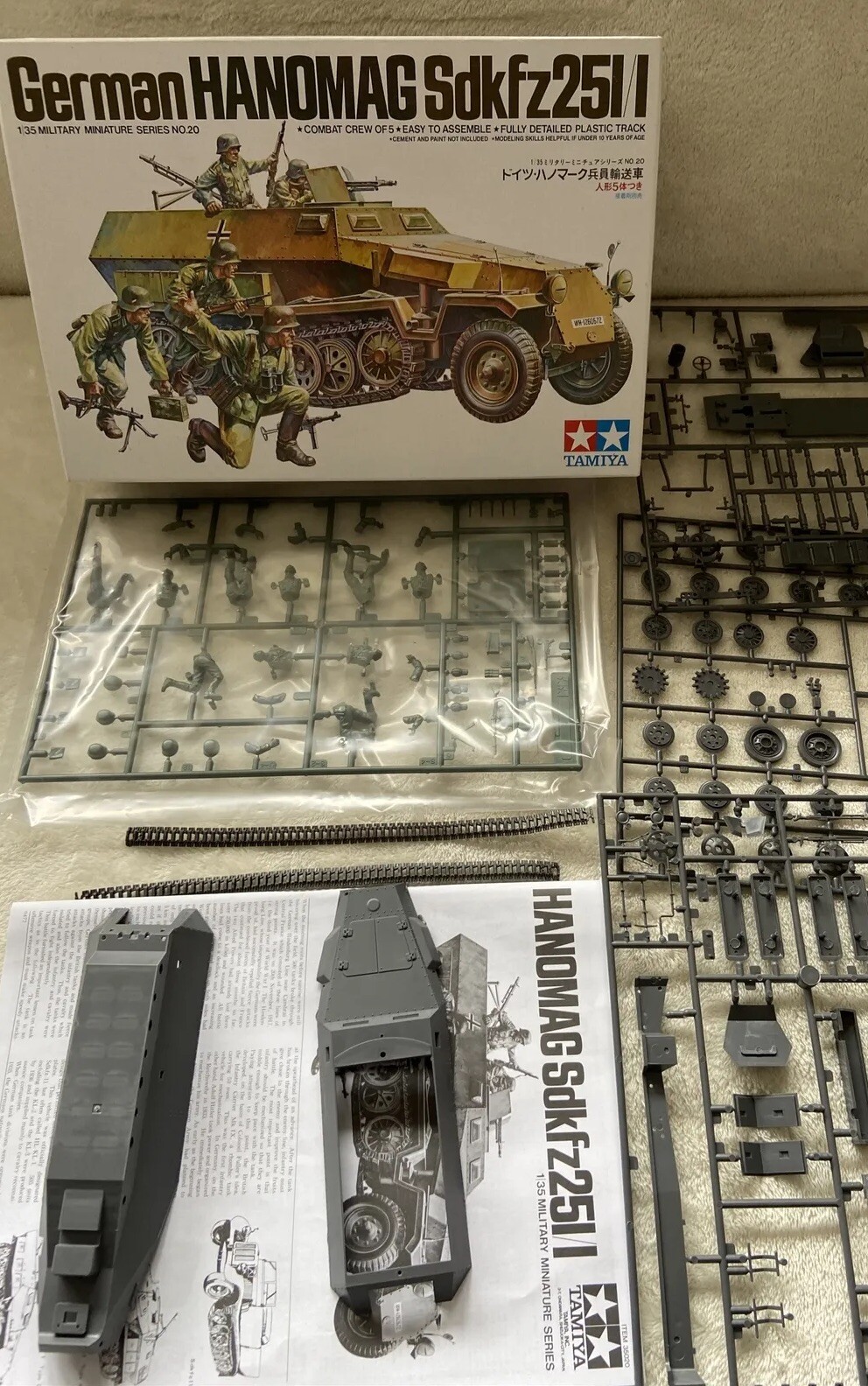 Tamiya 1/35 Hanomag Sdkfz251/1 WW2 German Military Model Kit - Image 21