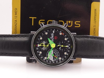 ALAIN SILBERSTEIN BAUHAUS KRONO 2 TRIPLE CALENDAR MOONPHASES BLACK PVD AUTO 90'S