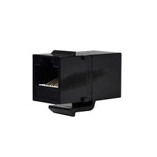 Inline Coupler Keystone Jack RJ45 Female to Female Cat6/Cat5e Black