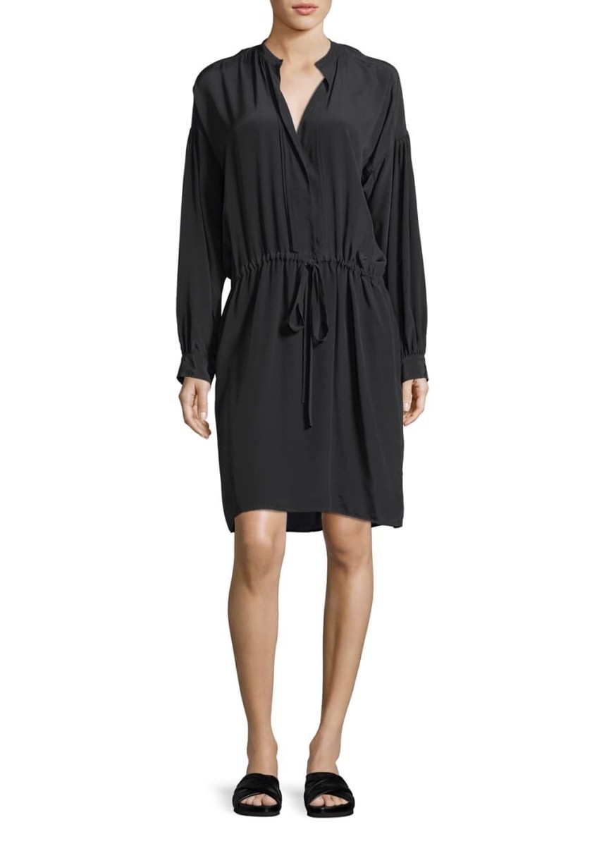 long sleeve cut out dress black Long Sleeve Cut Out Mini Dress in Black - 6