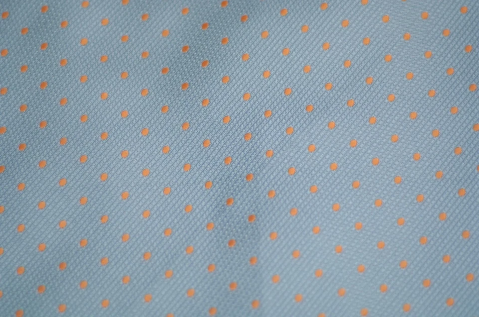 Umberto Algodon Gray Orange Dot Silk Pocket Round - $75 Retail New Foto 2 de 3