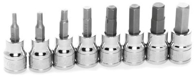 PERFORM TOOL W38890 3/8-Inch Hex Bit Set (Metric / 8 Piece)