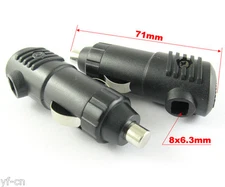 4pcs YH09 Car Lighter Plastic Power Cigarette Plug Charger w/ 6x30mm Glass Fuse