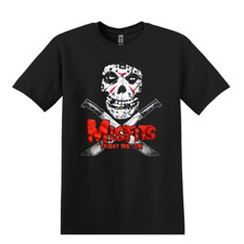 Misfits Friday The 13th Skull Jason Voorhees Mask Punk Band T-Shirt Size S-3XL
