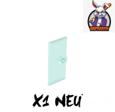 Lego    1x 1x3x6 Tür   Door Stud Handle   Trans-Light Blue   80683   Neuware