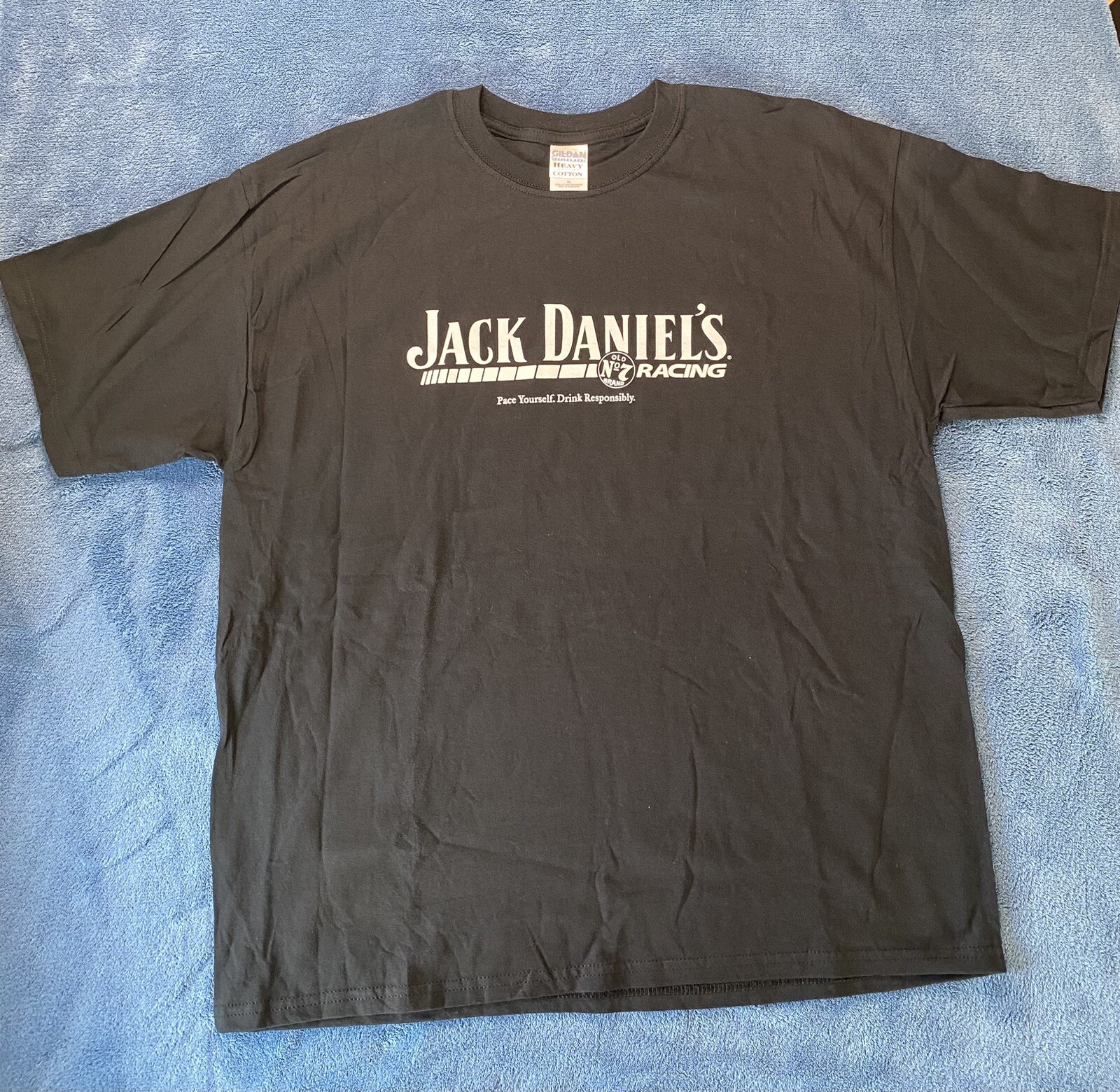 Jack Daniel’s Old No. Camiseta de carreras promocional de 7 marcas para hombre talla XL