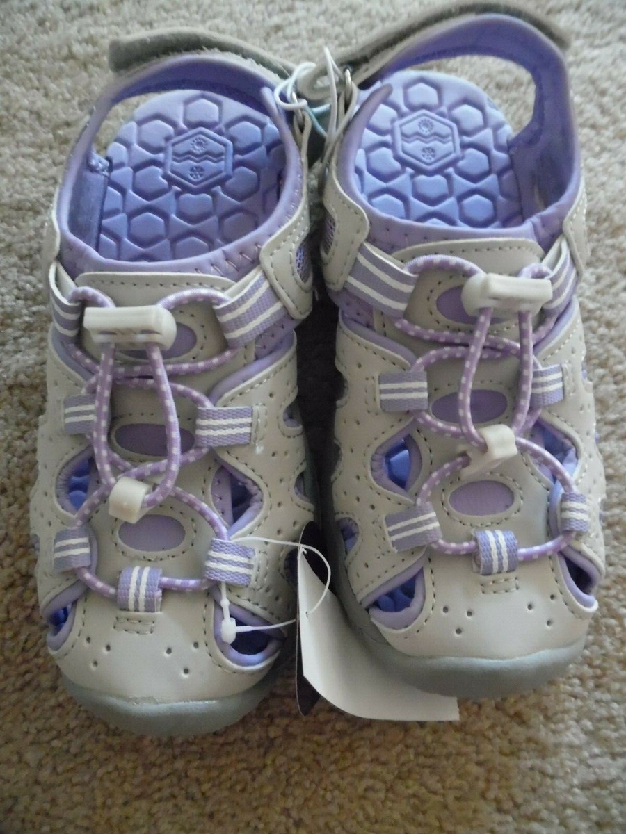 NEW Khombu Kids Girls Sandals Shoes size 12 Sport Water Dana Gray Purple NWT