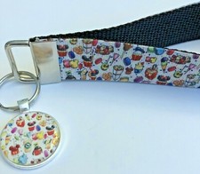 Key Fob Key Chain Holder Wrist Lanyard Strap Disney Park Snacks Food Mickey Doon