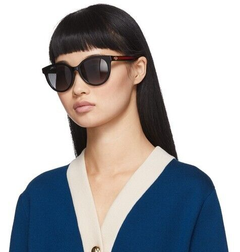 Gucci Women Sunglasses Black Colorful Grey Gradient Round  display picture 2